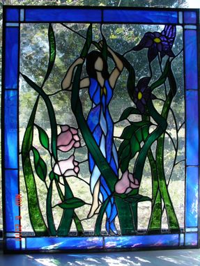 Custom Made Mother Nature Stained Glass Panel