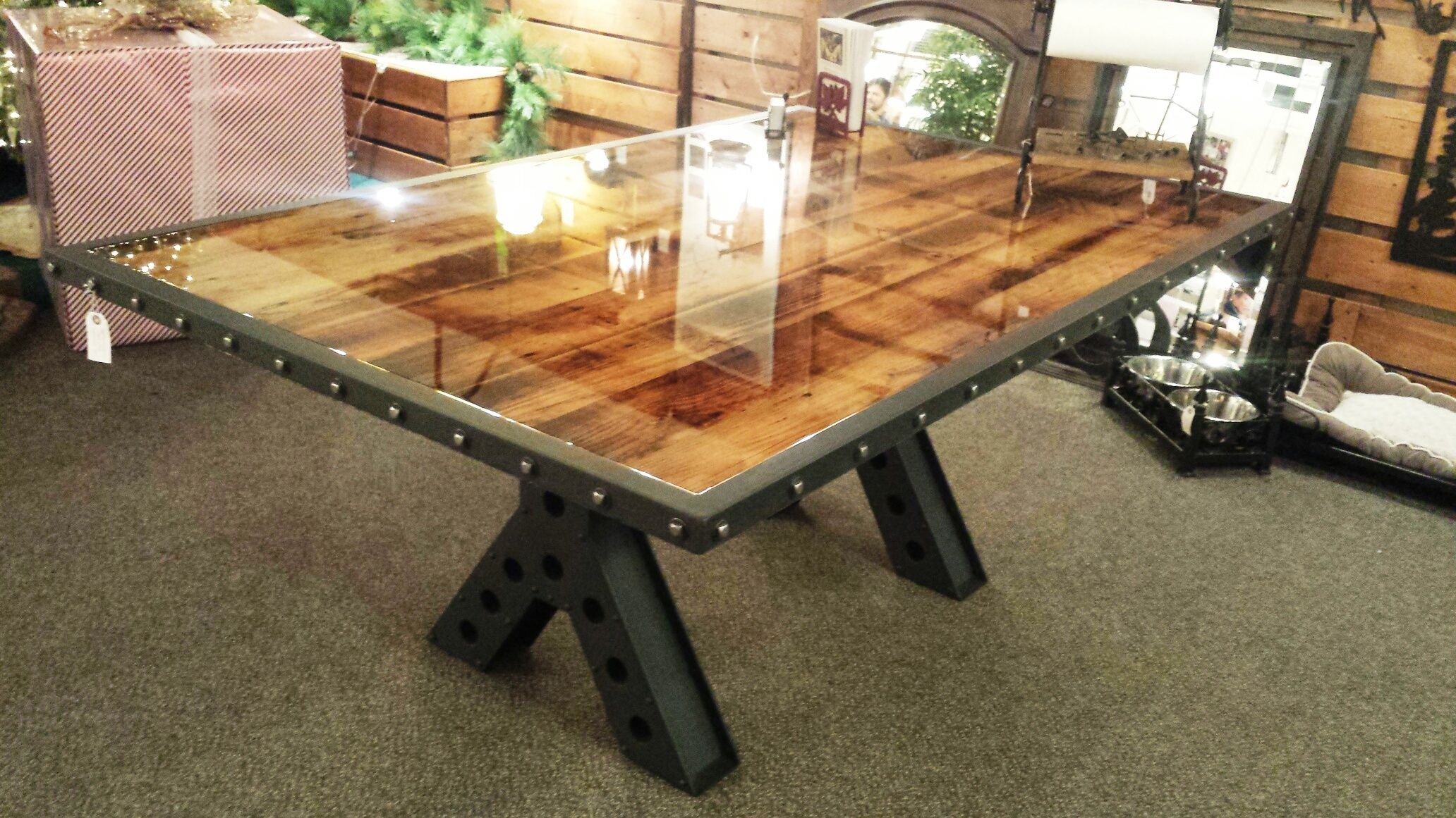 Buy a Handmade Modern Industrial Rustic 6 Foot Dining ...