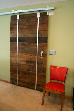 Custom Made Sliding Reclaimed Barn Wood Door
