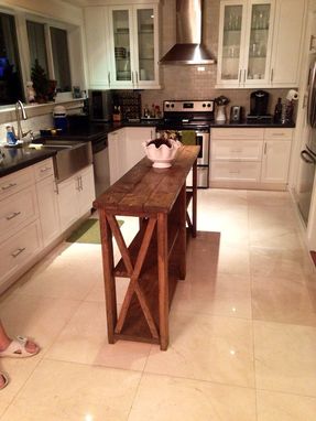 Custom Made 6ft Barn Style Farm House Style Rustic Kitchen Island / Entry Way Table