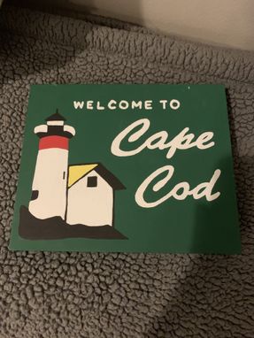 Custom Made Welcome To Cape Cod Wood Sign
