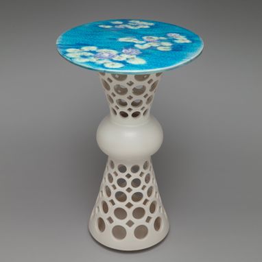 Custom Made Segmented Ceramic Side Table