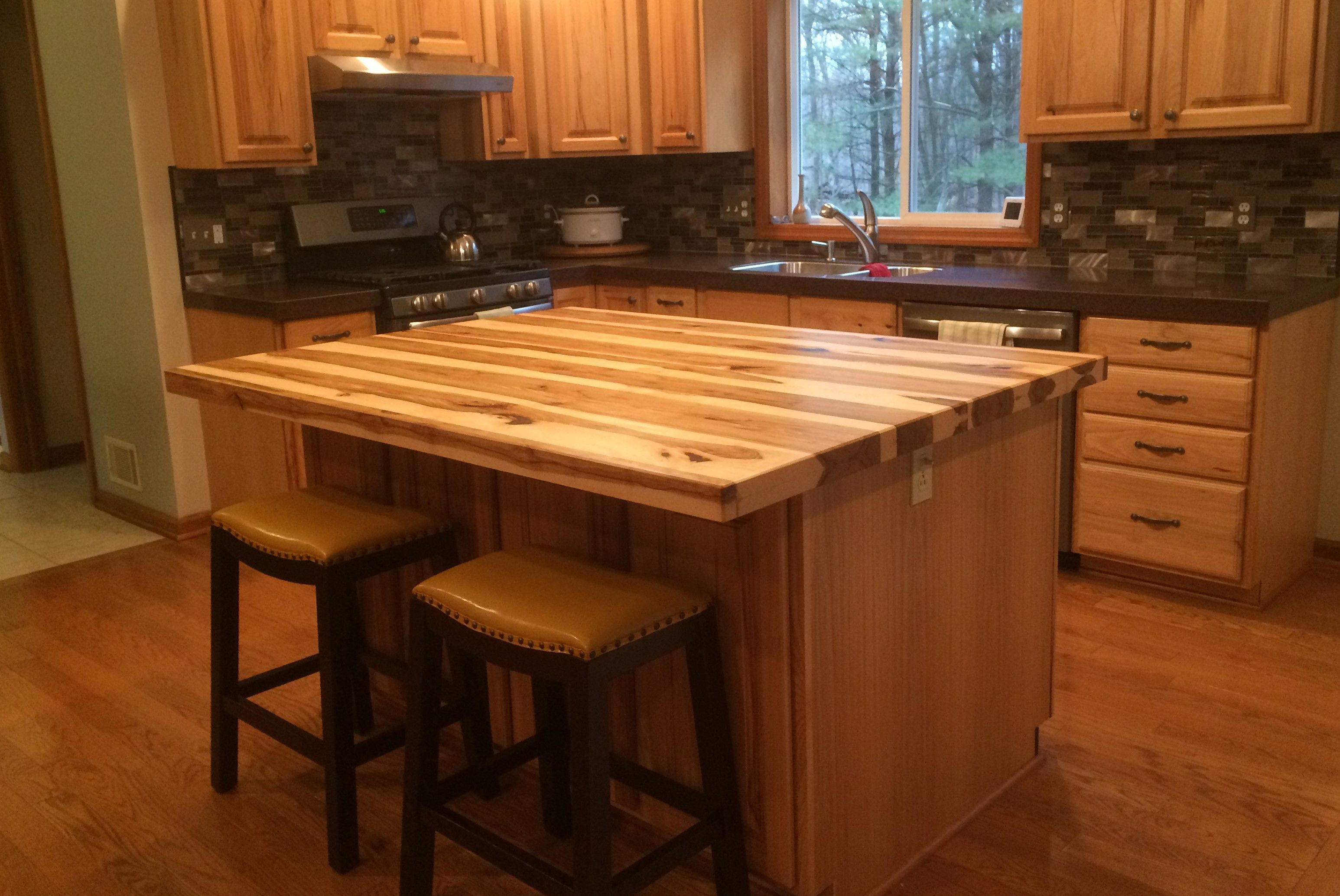  Hickory  Wood Kitchen  Island  Wow Blog