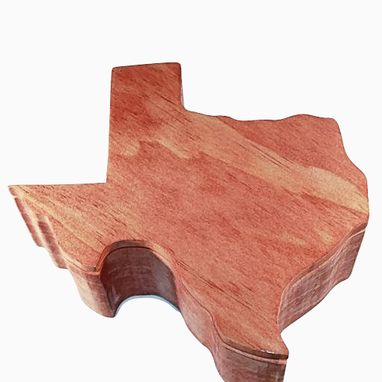 Custom Made Texas Shaped Keepsake Box