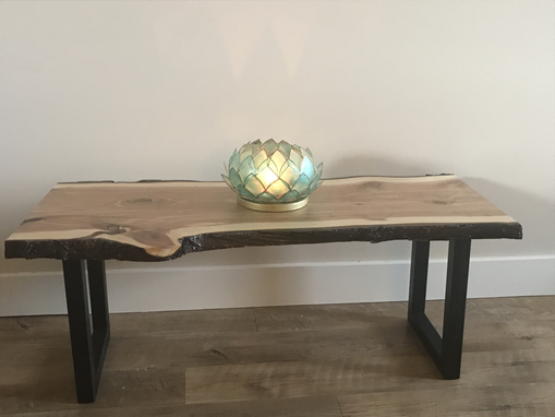 Custom Made Live Edge Table With Custom Steel Legs