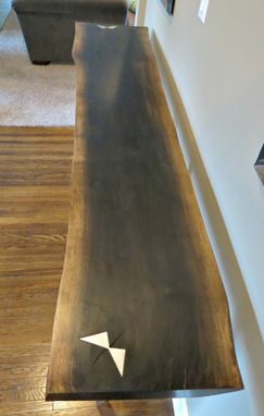 Custom Made Ebonized Walnut And Aluminum Hall Table
