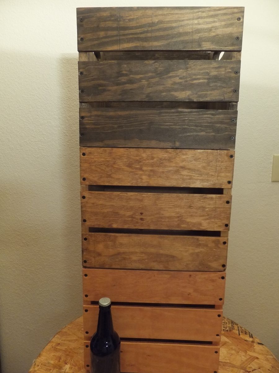 Hand Crafted Stackable Wooden Crates Beer Rustic Hand Crafted Stackable Wooden Crates Beer Rustic Made To Order From Thh Creations Custommade Com