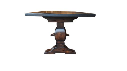 Custom Made Rustic Alder Trestle Table