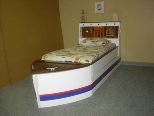 Custom Made Boat Bed Two Color Stripe
