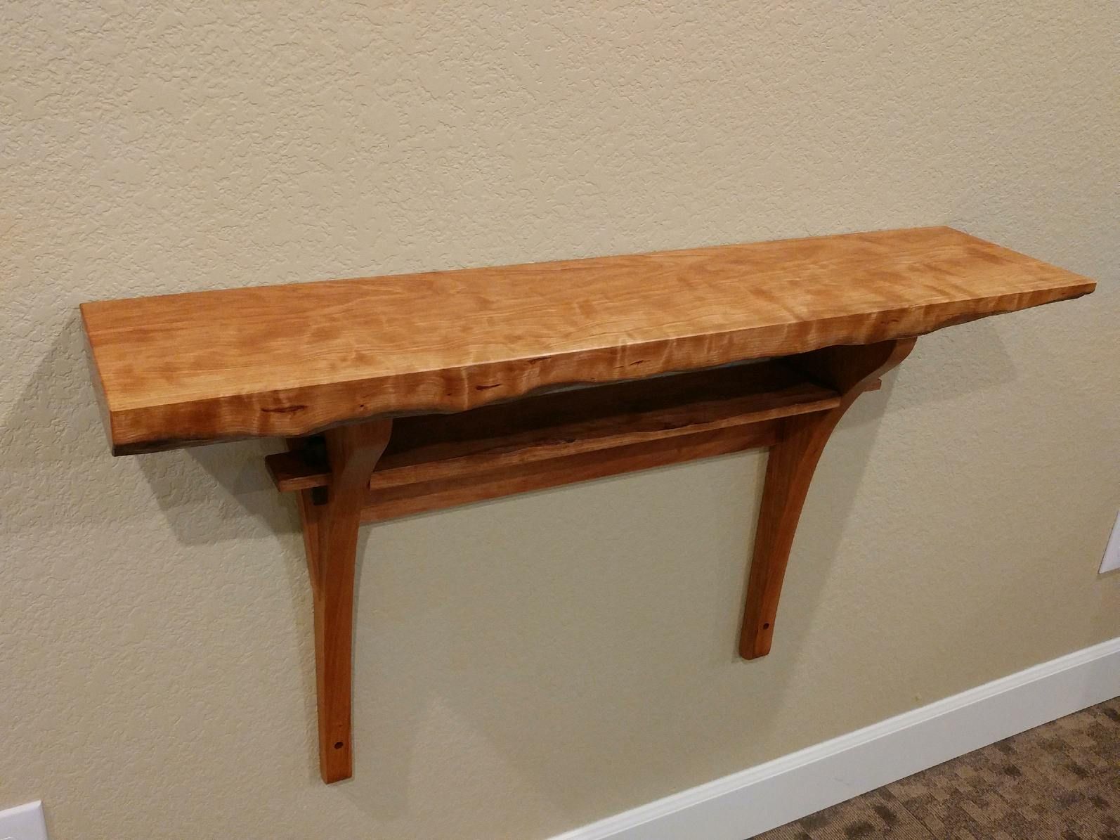 Hand Crafted Short Wall Mounted Hall Table by J.F. WOODCRAFT ...