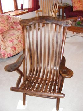 Custom Made Walnut Lounge Chair
