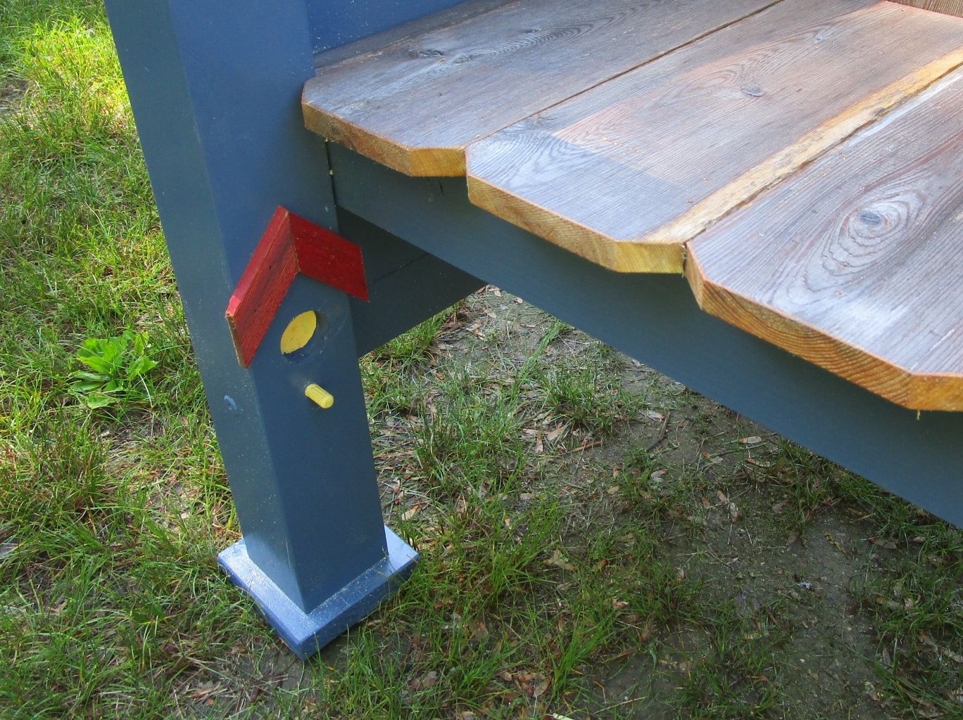 Hand Crafted Decorative "Birdhouse" Bench by KL Design, Inc.