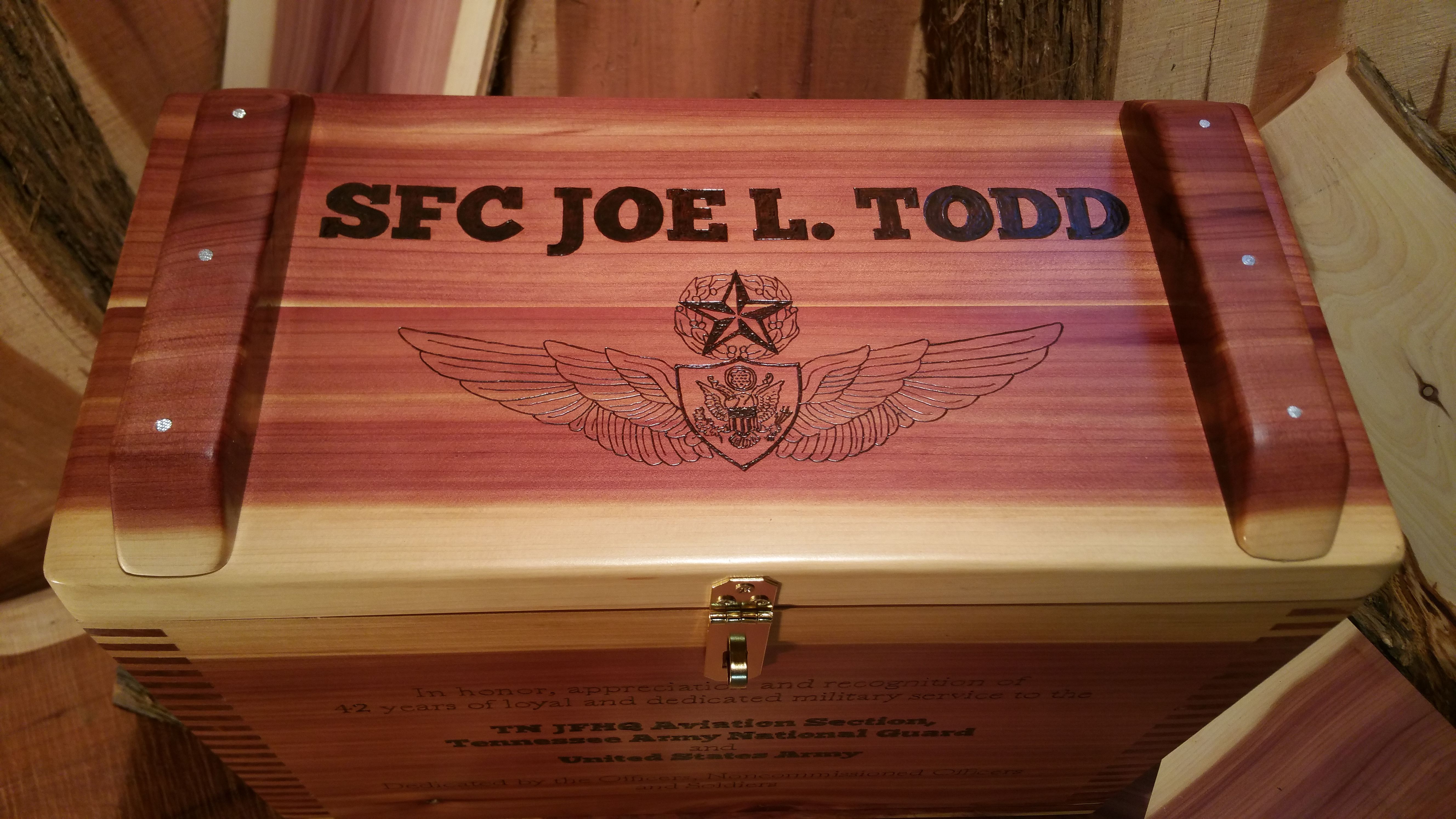 Handmade Customized Ammo Box For Military & Police by Montgomery Woodwrights
