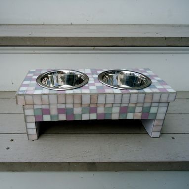 Custom Made Mosaic Pet Feeding Dish