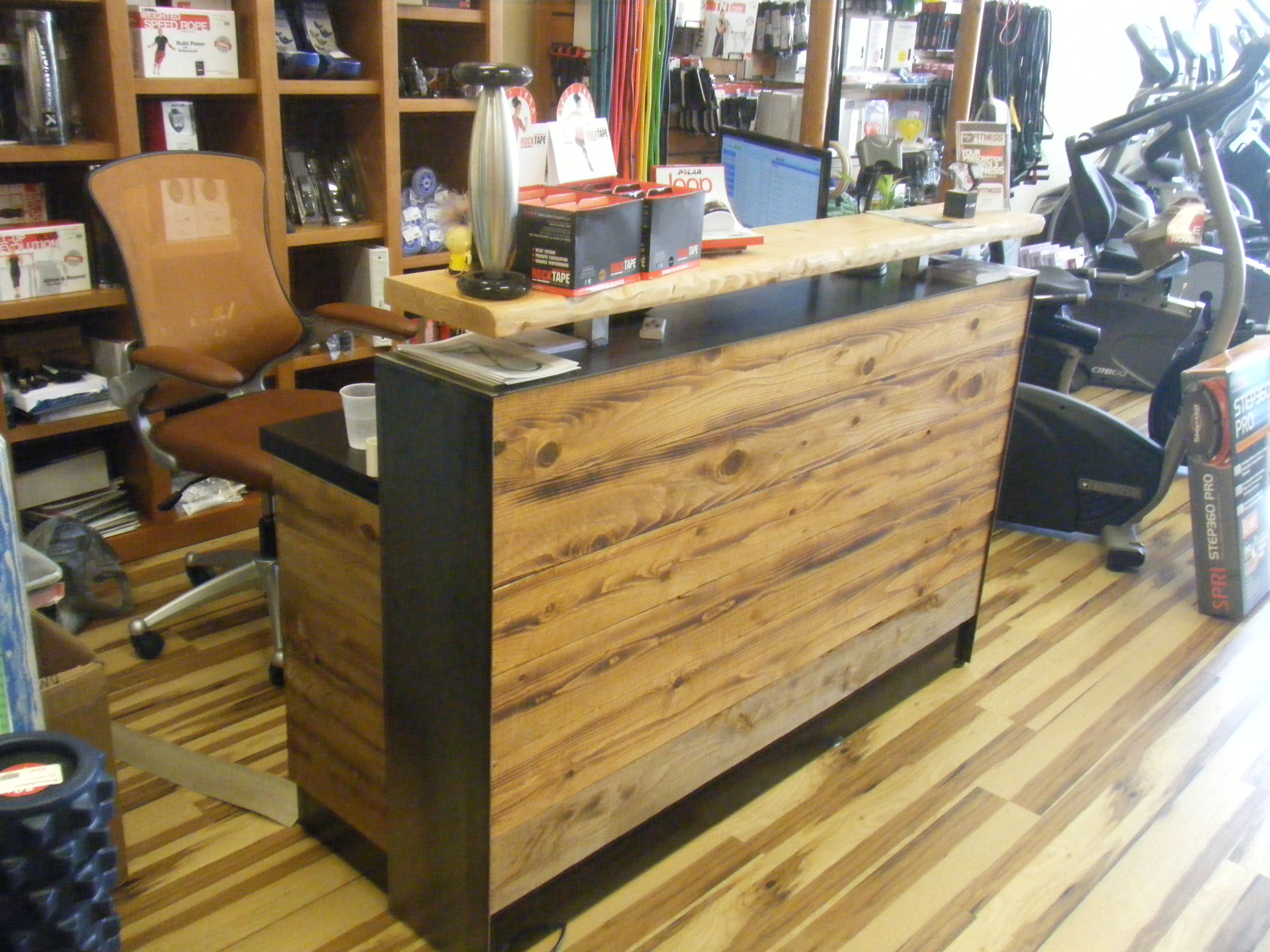 Barnwood store reception desk