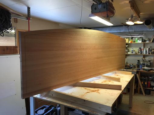 Custom Made Solid Cherry Edge Grain Countertop With Walnut Stringing And Food Grade Finish