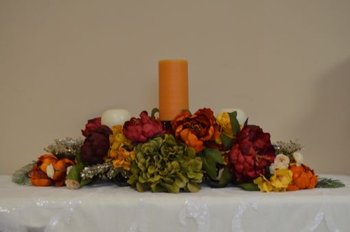 Custom Made Thanksgiving Candle Centerpiece- Fall Arrangement