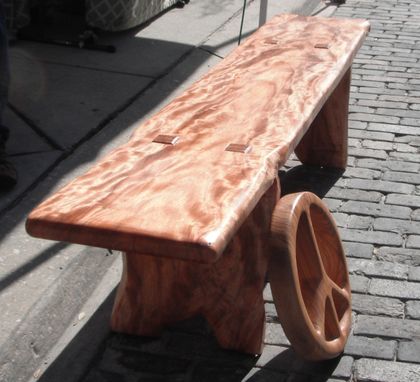 Custom Made Modern Copper Pod Slab Bench