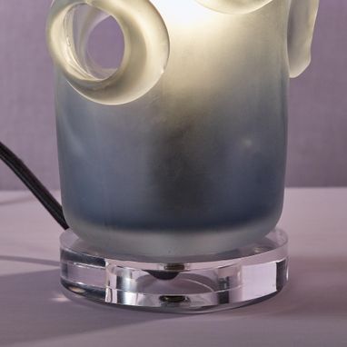 Custom Made Hand Blown Art Glass Contemporary Sculptural Table Lamp