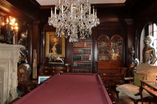 Custom Made Billiard Room & Office In Mahogany