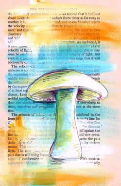 Custom Made Mushrooms- Teal And Orange Mushroom- Fairytale In Teal