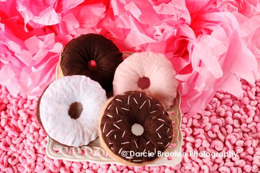 Custom Made Felt Donuts With Four Kinds Of Frosting