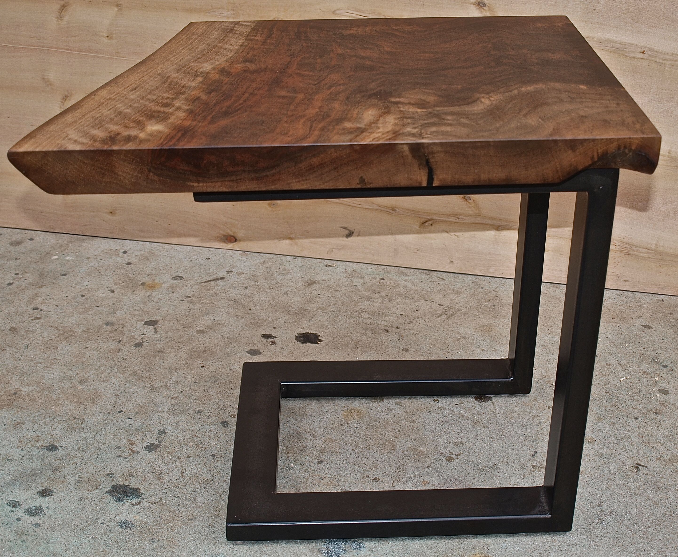 Custom Live Edge Walnut End Table by WITNESS TREE STUDIOS