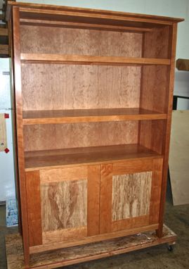 Custom Made Cherry & Spalted Maple Bookcase