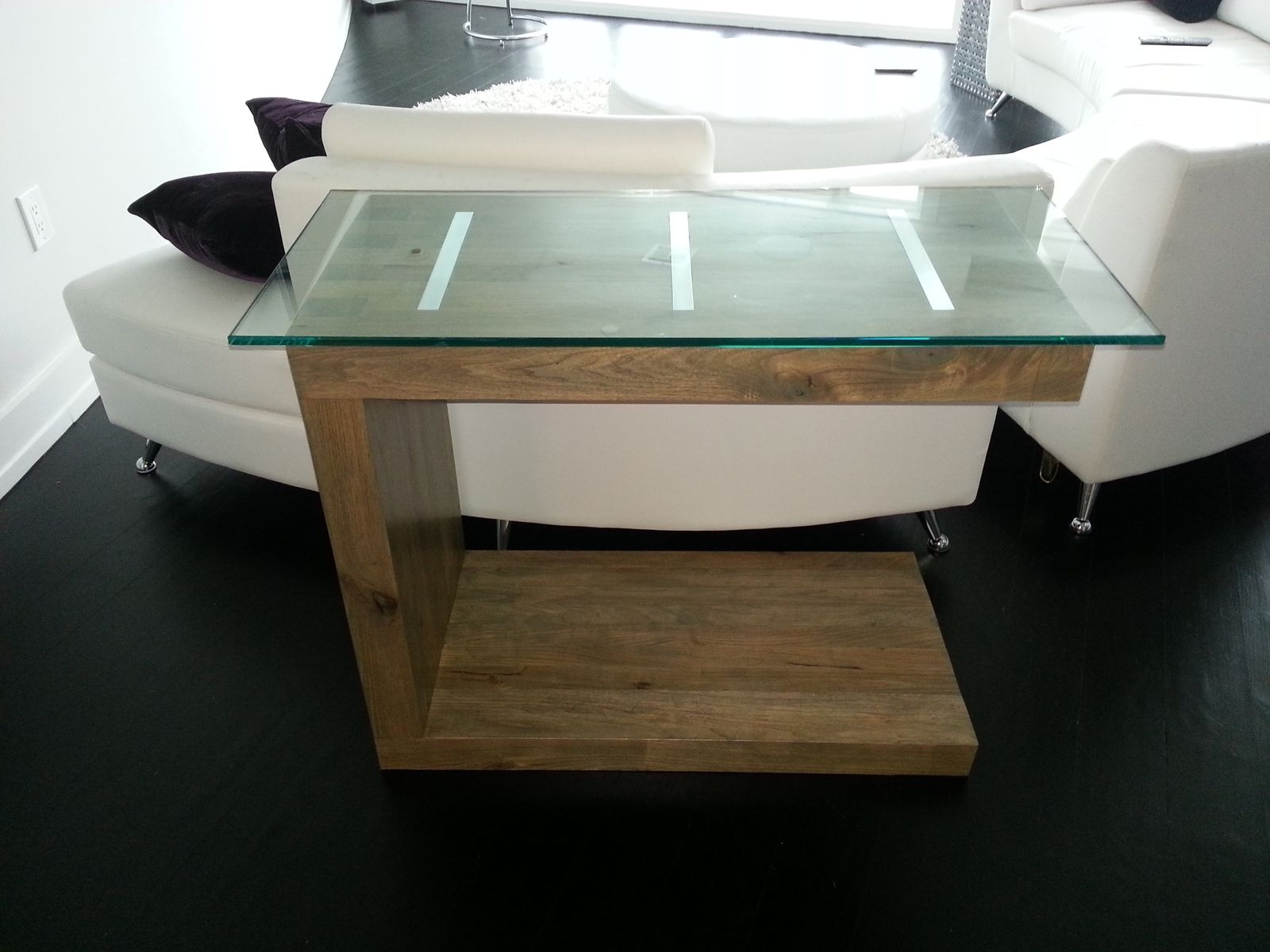 Custom Glass Top Dining And Side Table by AJC Woodworking