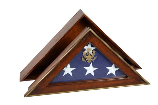 Custom Made Five Star General Flag Case Burial Flag Display Case