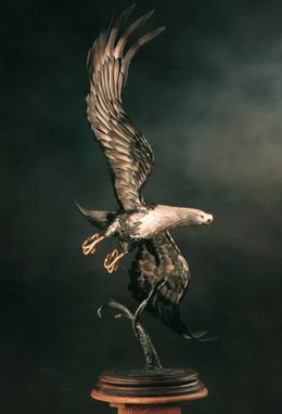Custom Made Metal Sculpture - Eagle For Us Thunderbirds
