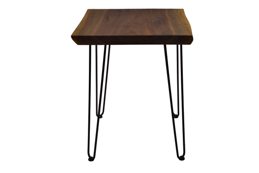Custom Made Walnut Bedside Table, Wood Nightstand, Live Edge Night Stand, Modern Nightstand