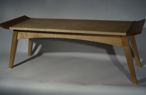 Custom Made Curly Maple & Curly Cherry Coffee Table