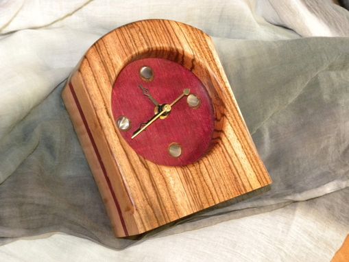 Custom Made Desk Clock Exotic Wood