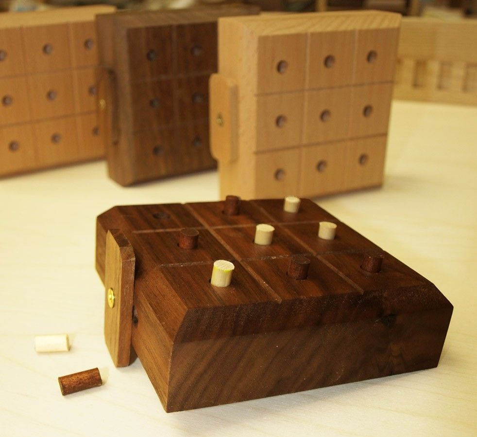 Custom Handmade Wood Tic Tac Toe Game by Cc Fine Furniture | CustomMade.com