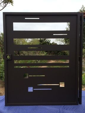 Custom Made Modern Art Design Metal Steel Walkway Gate Custom Handcrafted Made In The Usa