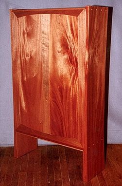 Custom Made Display Cabinet - Honduras Mahogany, With Carved Maple Pulls
