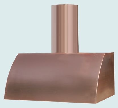 Custom Made Copper Range Hood With Natural Matte Finish