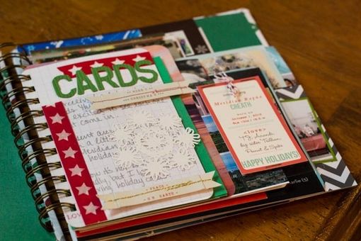 Custom Made Handmade Wire-Bound Holiday Card Keepsake Album