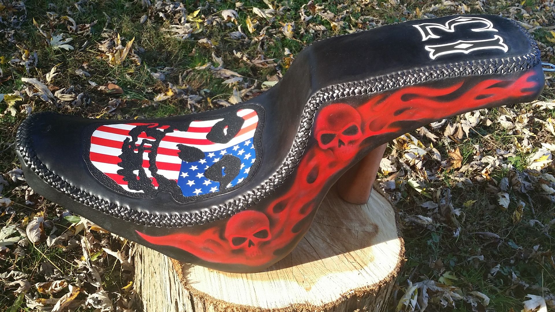 Hand Made Custom Motorcycle Seat by Alamo Custom Leather | CustomMade.com