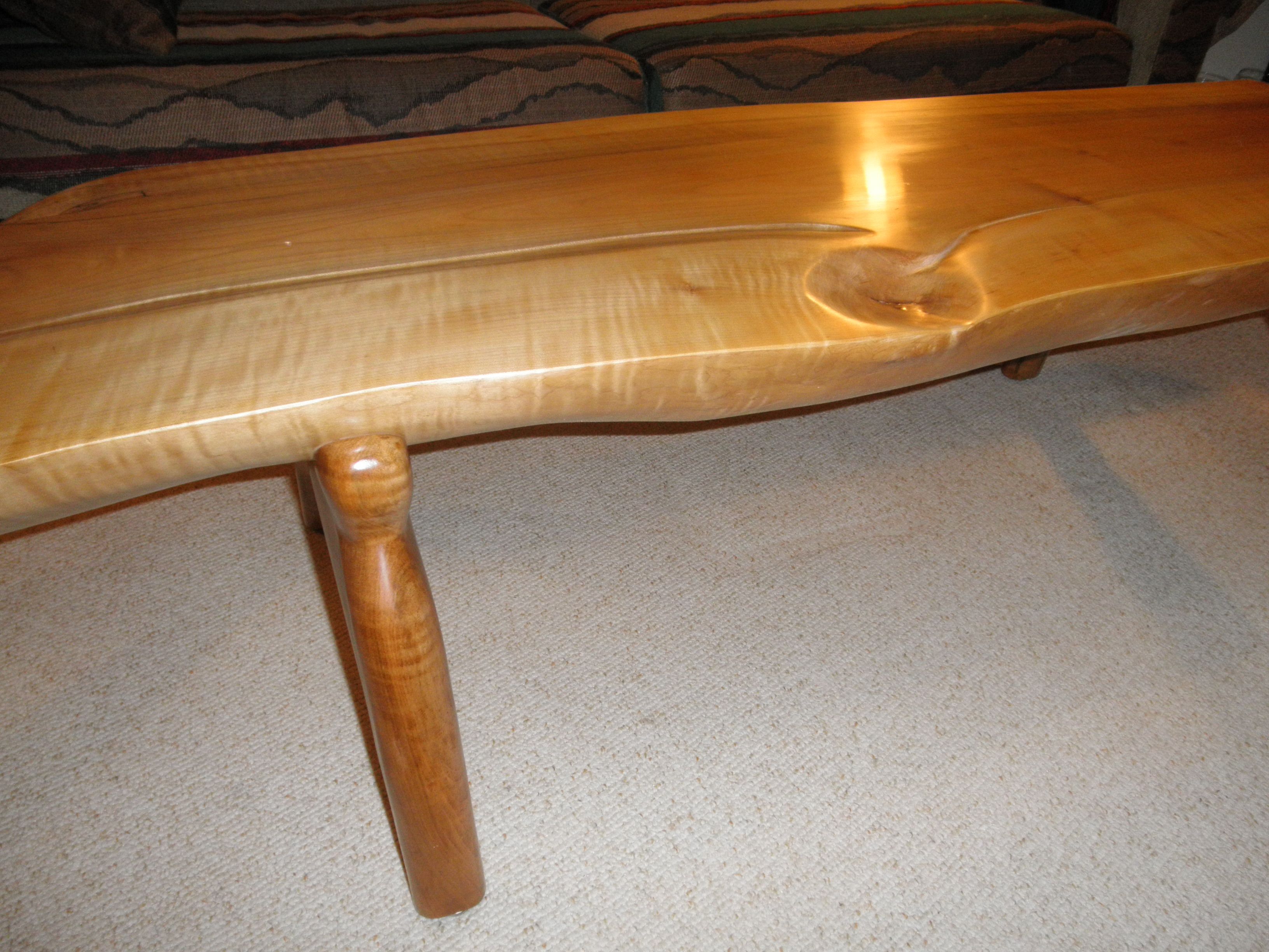 Buy Custom Hard Rock Maple Coffee Table 68" X 18" X 18", made to order