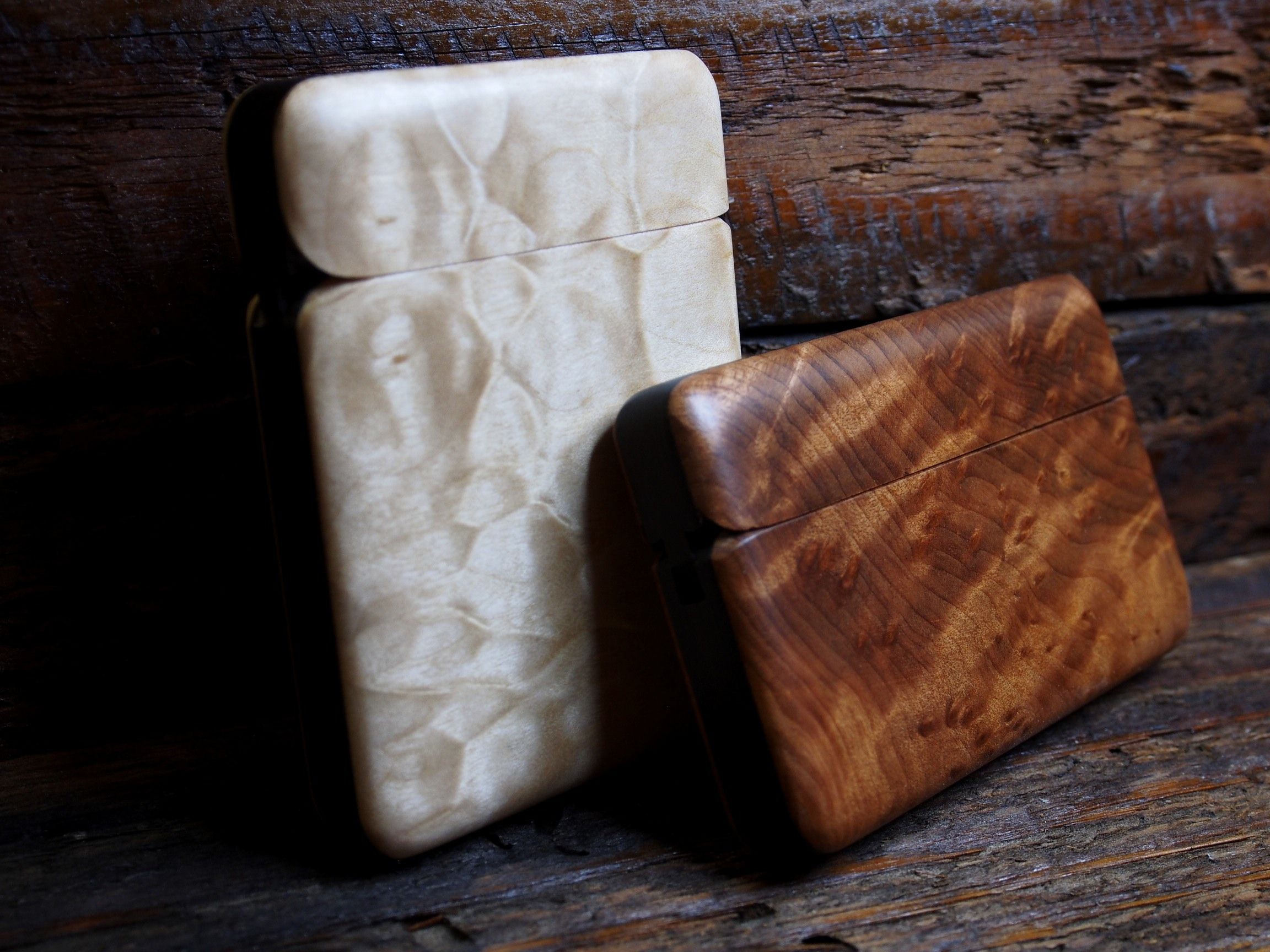 Buy Custom Made Wood Wallet And Business Card Holder, made to order