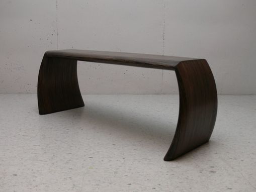 Custom Made Modern Wood Bench / Flat Top Dialogue Bench