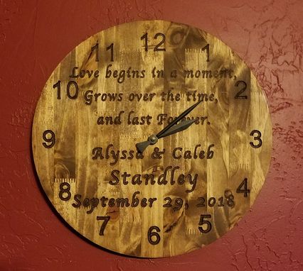 Custom Made Customized Wood Clock