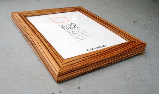 Custom Made Exotic African Zebrawood Natural Finish Picture Frame (8x10)