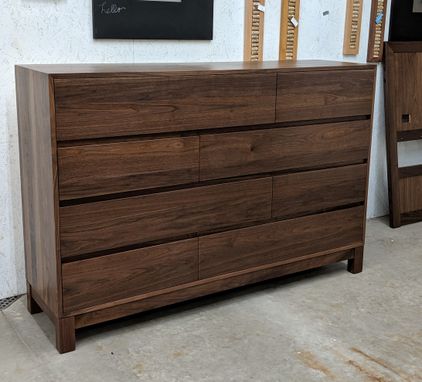 Custom Made Eight (8) Drawer Walnut Dresser