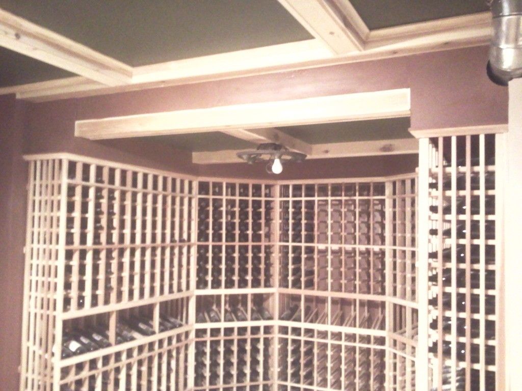Hand Crafted Wine Cellar Box Beam Ceiling by P.T. Walz & Co. Fine