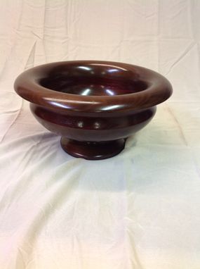 Custom Made Twelve Inch Peruvian Walnut And Padouk Pedestal Bowl