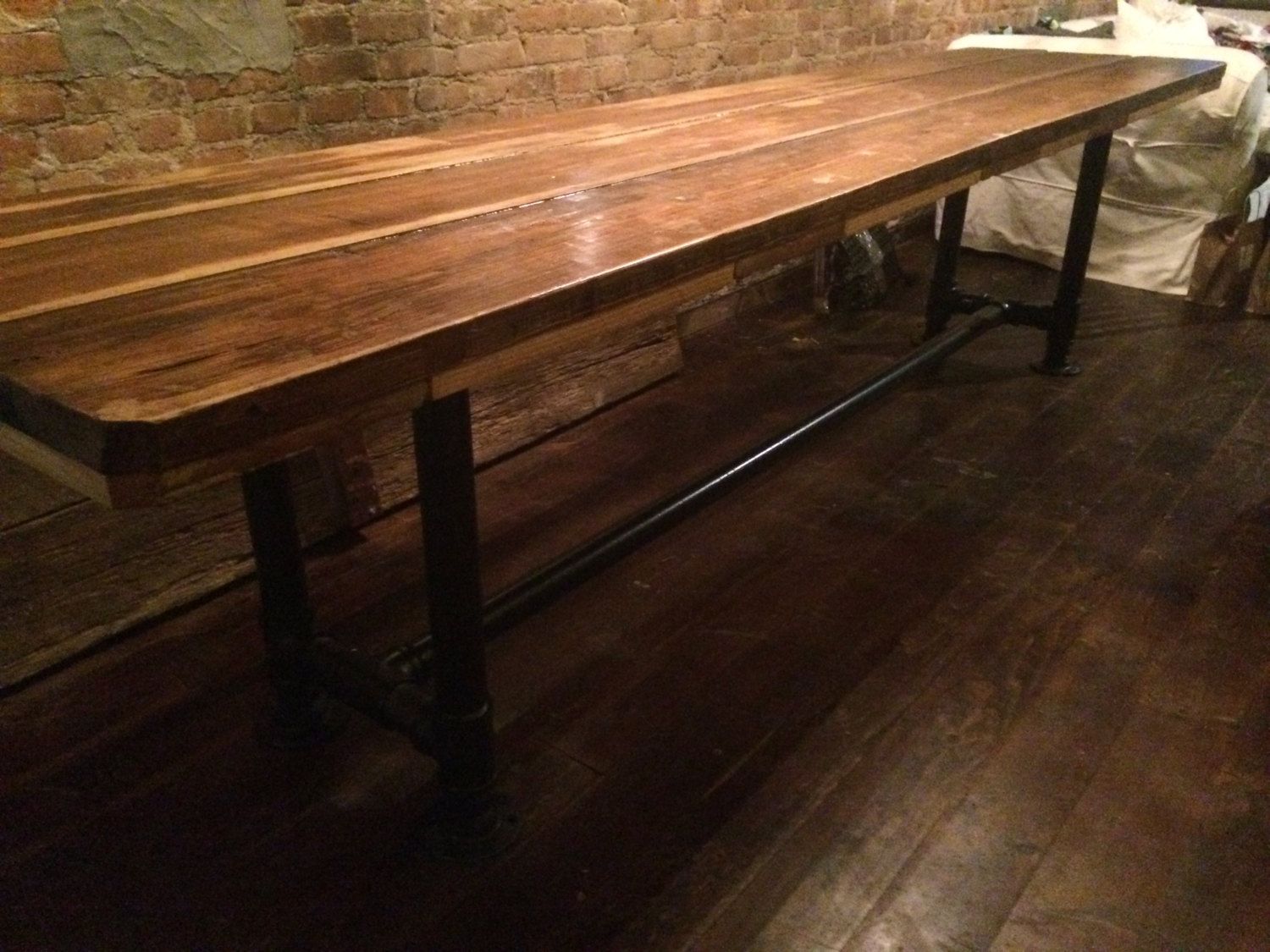 A Hand Made Reclaimed Scaffolding Planks Dining Table A Hand Made Reclaimed Scaffolding Planks Dining Table To Order From The Small Wood Llc Custommade