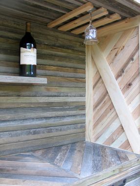 Custom Made Reclaimed Merry-Maker Wine Fridge Cabinet